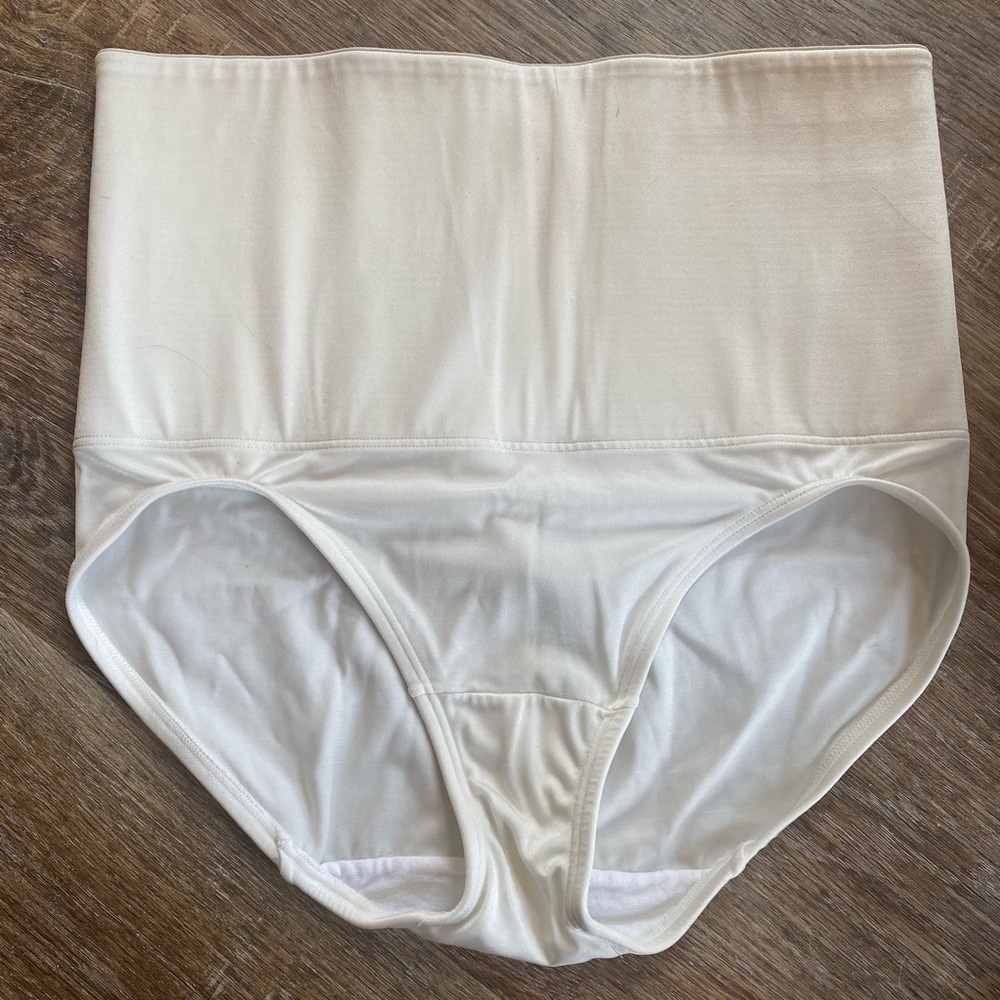 Body Slimmers High-Waisted Cream Shapewear Briefs by Nancy Ganz